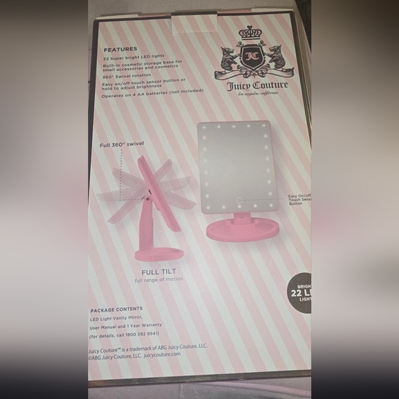 Juicy Couture Pink Duffel Bag, LED Vanity Mirror, And Juicy Coture Lipgloss  👑 - Picture 9 of 12